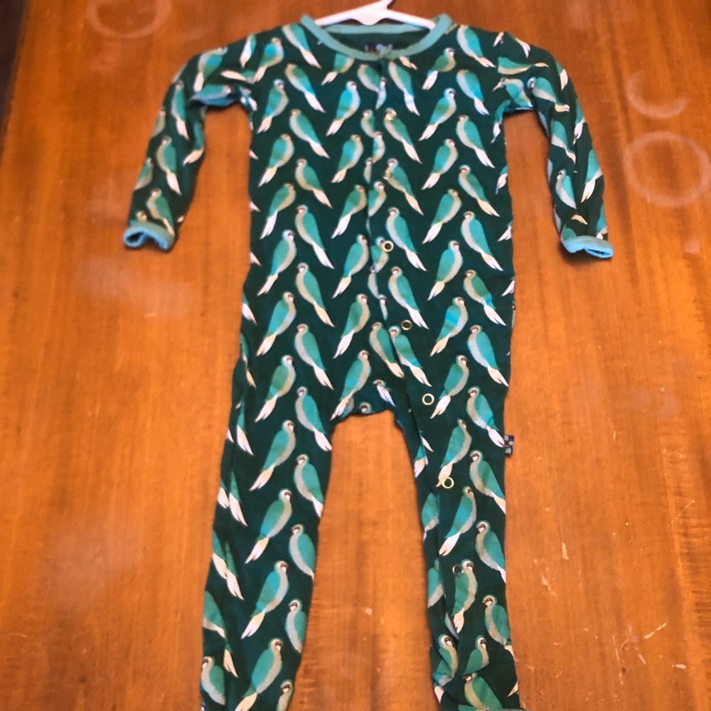 Kickee pants footed pajamas sz 9/12 months